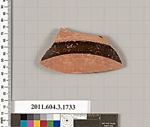 Terracotta fragment of a kylix: Band or lip cup (drinking cup) by Unknown Artist