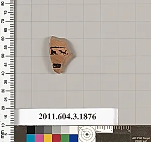 Terracotta fragment of a kylix: Band or lip cup (drinking cup) by Unknown Artist