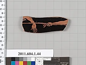 Terracotta fragment of a kylix (drinking cup)
