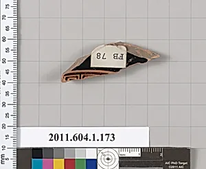 Terracotta fragment of a kylix (drinking cup)