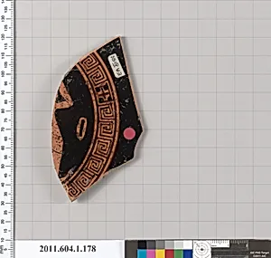 Terracotta fragment of a kylix (drinking cup)