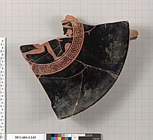 Terracotta fragment of a kylix (drinking cup)