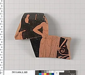 Terracotta fragment of a kylix (drinking cup)