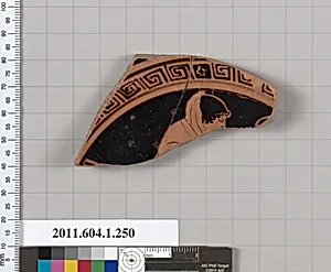 Terracotta fragment of a kylix (drinking cup)
