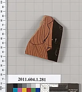Terracotta fragment of a kylix (drinking cup)