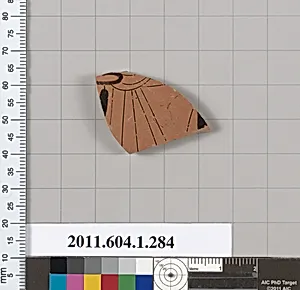 Terracotta fragment of a kylix (drinking cup)
