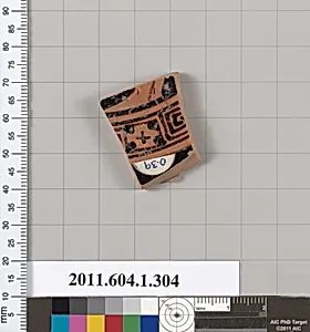 Terracotta fragment of a kylix (drinking cup)