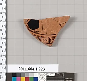 Terracotta fragment of a kylix (drinking cup)
