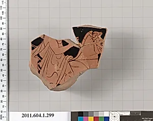 Terracotta fragment of a kylix (drinking cup)