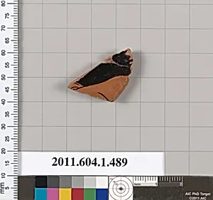 Terracotta fragment of a kylix (drinking cup)