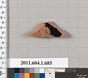 Terracotta fragment of a kylix (drinking cup)