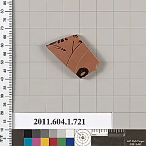 Terracotta fragment of a kylix (drinking cup)