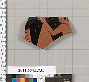 Terracotta fragment of a kylix (drinking cup)