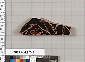 Terracotta fragment of a kylix (drinking cup)
