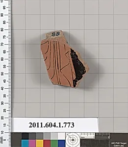 Terracotta fragment of a kylix (drinking cup)