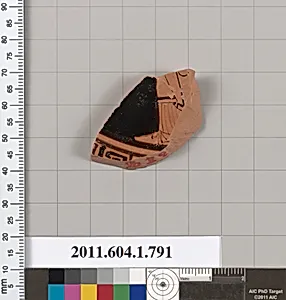 Terracotta fragment of a kylix (drinking cup)