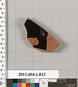 Terracotta fragment of a kylix (drinking cup)