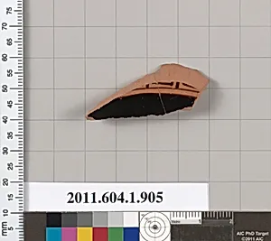 Terracotta fragment of a kylix (drinking cup)