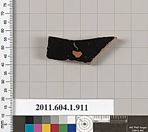 Terracotta fragment of a kylix (drinking cup)