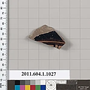 Terracotta fragment of a kylix (drinking cup)
