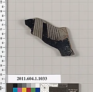 Terracotta fragment of a kylix (drinking cup)