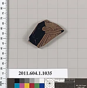 Terracotta fragment of a kylix (drinking cup)