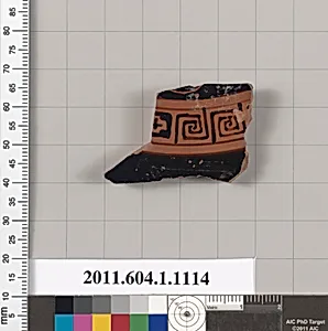Terracotta fragment of a kylix (drinking cup)