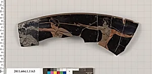 Terracotta fragment of a kylix (drinking cup)