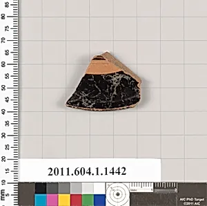 Terracotta fragment of a kylix (drinking cup)
