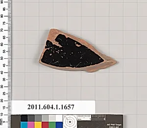Terracotta fragment of a kylix (drinking cup)