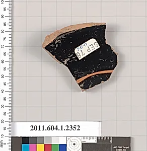 Terracotta fragment of a kylix (drinking cup)