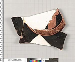 Terracotta fragment of a kylix (drinking cup)