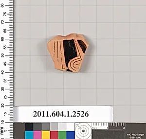 Terracotta fragment of a kylix (drinking cup)
