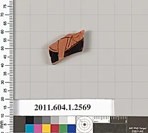 Terracotta fragment of a kylix (drinking cup)