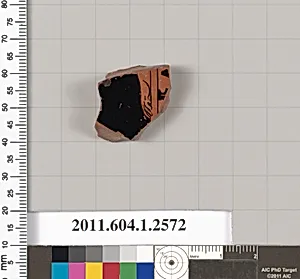 Terracotta fragment of a kylix (drinking cup)