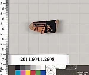 Terracotta fragment of a kylix (drinking cup)