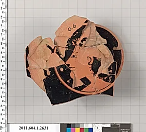 Terracotta fragment of a kylix (drinking cup)