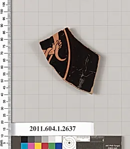 Terracotta fragment of a kylix (drinking cup)