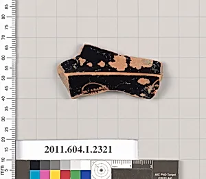 Terracotta fragment of a kylix (drinking cup)