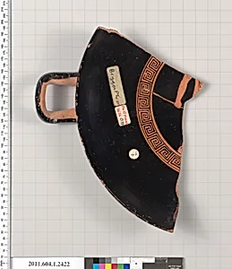 Terracotta fragment of a kylix (drinking cup)