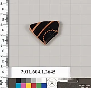 Terracotta fragment of a kylix (drinking cup)