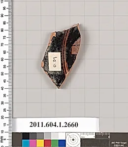 Terracotta fragment of a kylix (drinking cup)