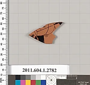 Terracotta fragment of a kylix (drinking cup)