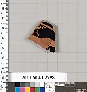 Terracotta fragment of a kylix (drinking cup)