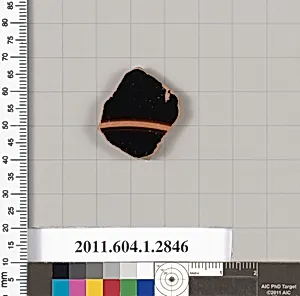Terracotta fragment of a kylix (drinking cup)