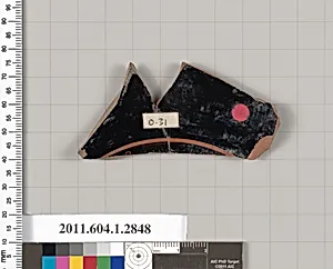 Terracotta fragment of a kylix (drinking cup)