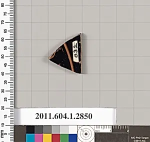 Terracotta fragment of a kylix (drinking cup)