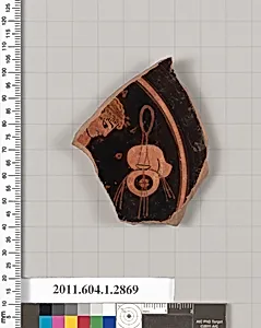Terracotta fragment of a kylix (drinking cup)
