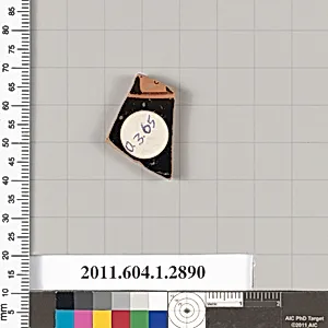 Terracotta fragment of a kylix (drinking cup)