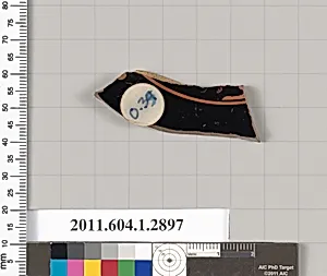 Terracotta fragment of a kylix (drinking cup)
